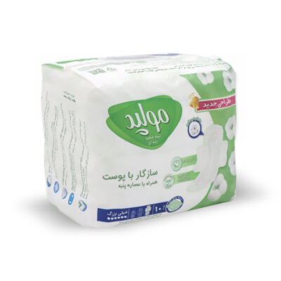 نوار بهداشتی بالدار بسته 10 عددی تکی مولپد